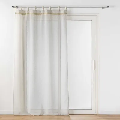 Obrázek produktu pro Záclona s dřevěnými oky MILEO, 140 x 240 cm