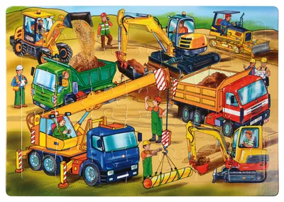 Obrázok produktu pre EDUPLAY 120889 Stavebné stroje puzzle