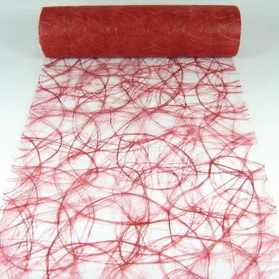 Produktbild von 25m Sizoweb® 30cm/300mm Tischband Tischläufer Tischdeko Dekoration Faserseide, Farbe:rot