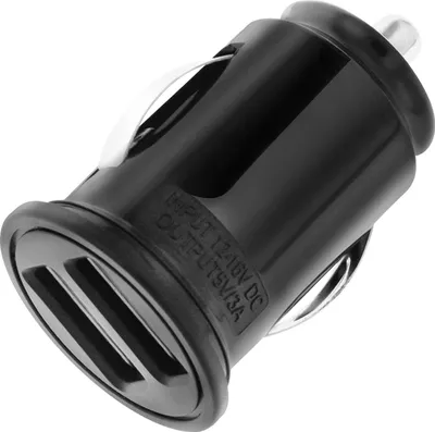 Produktbild von Avizar, Universal-KFZ-Ladegerät für den Zigarettenanzünder (1x 1A USB / 1x 2A USB), Schwarz