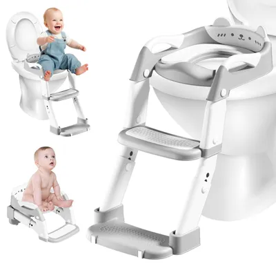 Produktbild von Toilettentrainer, Toilettensitz für Kinder, Töpfchen – 3-in-1 – 5 Höhen – Mit Stufen