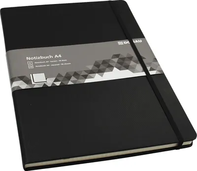 Produktbild von DONAU 344200-01 Notizbuch, A4, 80g/m², 96 Blatt, Hardcover, kariert