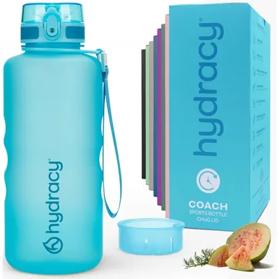 Produktbild von Trinkflasche mit Fruchteinsatz 2L BPA-frei Zeitmarkierung Auslaufsicher Kondensationsfrei Aqua Blau