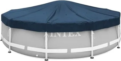 Produktbild von INTEX 28082 Pool Abdeckplane rund 366 cm Poolabdeckung All Season Deluxe mit 20cm Überhang