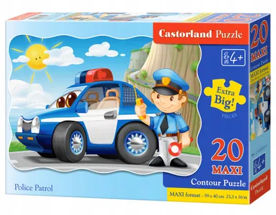 Obrázek produktu pro CASTORLAND Puzzle Policejní hlídka MAXI 20 dílků