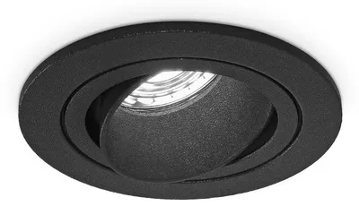 Produktbild von hoftronic LED Einbaustrahler 4W GU10 6500K Schwarz schwenkbar IP20