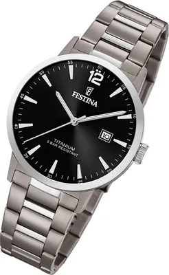 Produktbild von Festina Herren Uhr Klassik F20435/3 Titan Analog Armband-Uhr silber UF20435/3