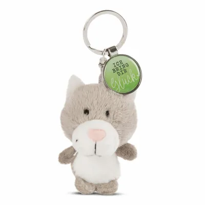 Obrázek produktu pro NICI Kočka na klíče, s přívěskem Přináším ti štěstí, přívěsek na klíče, talisman, 7 cm, 47529