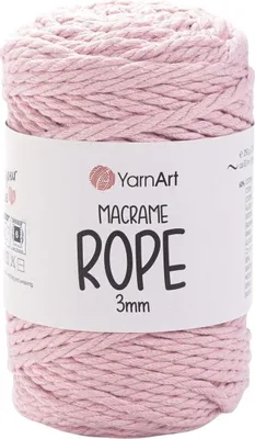 Zdjęcie produktu dla Yarn Art Macrame Rope 3 mm 63 m 762 Light Pink Sznurek
