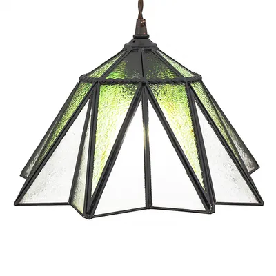 Immagine prodotto di Clayre & Eef lampada a sospensione Tiffany Ø 31x107 cm vetro verde