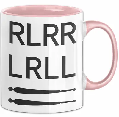 Produktbild von Schlagzeugspieler Schlagzeuger Schlagzeug Tasse Geschenk Lustige Geschenkidee Spruch Rlrr Lrll (Rosa)