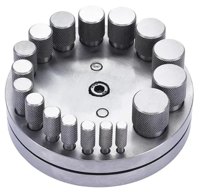Schneidstempel-Set, 17 Stück, Kohlenstoffstahl, Kreisscheiben, 50,5x23 mm