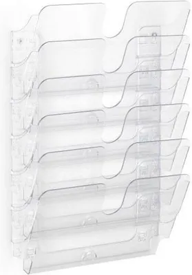 Produktbild von Famanu Prospekt-Dispenser 6 Fächer - Transparent