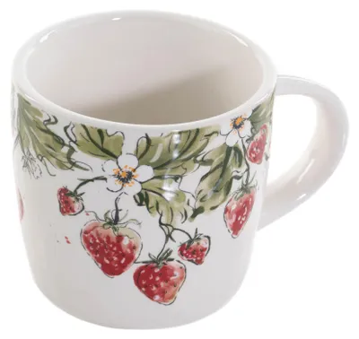 Produktbild von Keramikbecher mit Erdbeermuster STRAWBERRY, 450 ml