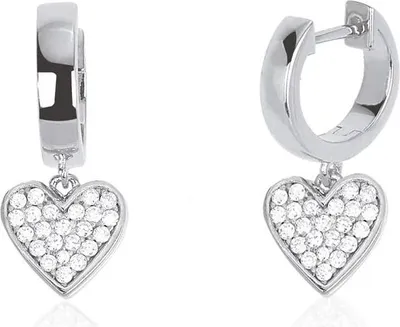 Produktbild von Mabina Damen Herz Ohrhänger 925 Silber 563252 Zirkonia, rhodiniert