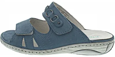 Produktbild von Waldläufer Garda Pantolette Blau in Gr. 42.5