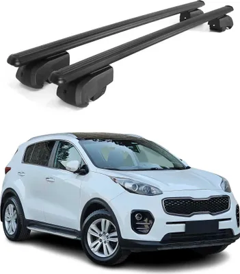 Zdjęcie produktu dla Belki dachowe poprzeczne do Kia Sportage 2015-2021 Aluminium Czarne ABE