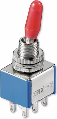 Zdjęcie produktu dla Goobay 10021 Miniaturowy przełącznik - 2x ON-OFF, z końcówkami lutowniczymi
