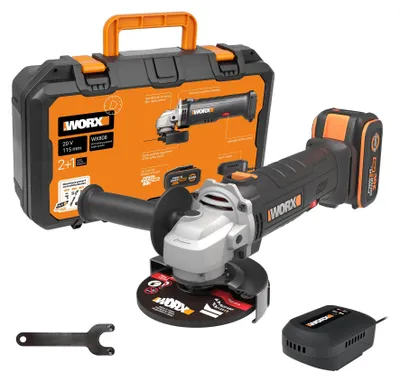 Productafbeelding van WORX WX808, accuboormachine met haakse opzetstuk, 20V, inclusief accu en oplader, PowerShare