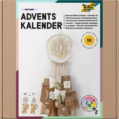 Produktbild von folia Adventskalender-Set MAKRAMEE 55-teilig