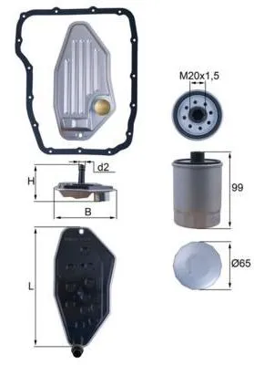 Immagine prodotto di MAHLE HX 276KIT Filtro dell'olio per cambio automatico Filtro dell'olio del cambio per JEEP GRAND CHEROKEE IV (WK, WK2) per DODGE RAM 1500 Pick-up (DJ, DS) per RAM