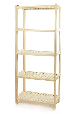 Immagine prodotto di Scaffale in legno / scaffale a terra in legno di pino massiccio, 5 ripiani, 173 × 70 × 38 cm (A × L × P), indipendente, non trattato