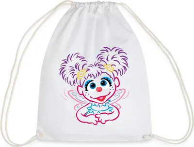 Produktbild von Spreadshirt Sesamstraße Abby Cadabby Fee Turnbeutel, One size, Weiß