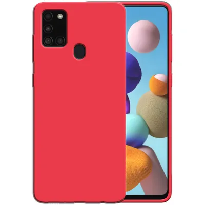 Image de Smartphonica Étui en silicone pour Samsung Galaxy A21s
  étui avec intérieur souple - Rouge