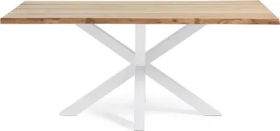 Produktbild von Tisch Argo 160 x 90 x 78 cm Spanplatte Stahl Weiß Natur