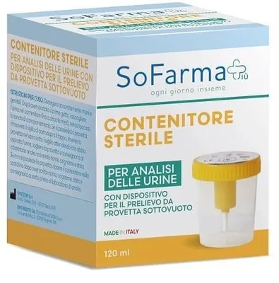 Immagine prodotto di Contenitore Urina Sottovuoto Da 120 Ml Sofarmapiu'