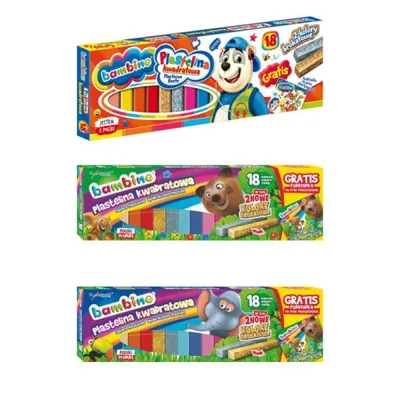 Produktbild von BAMBINO Plastilin Quadrat 18 Farben