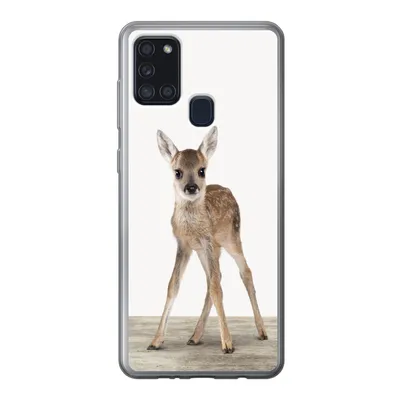 Produktbild von MuchoWow® Handyhülle Schutzhülle Hülle für Samsung Galaxy A21s Hirsche - Baby-Hirsche - Tiere - Mädchen - Jungen - Kinder Silikon Softcase Handy Hülle - Hartschale