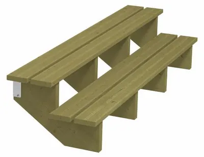 Produktbild von Plus Außentreppe Kiefer 2 Stufen 180 cm breit