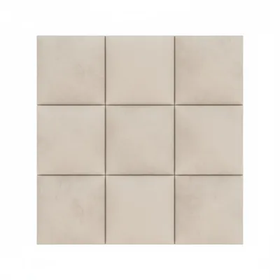 Produktbild von Komvortowy | Polsterpaneel | Wandkissen Velours Weiß 30x30 cm | Wandpolster | Bettkopfteil | Wandpaneel