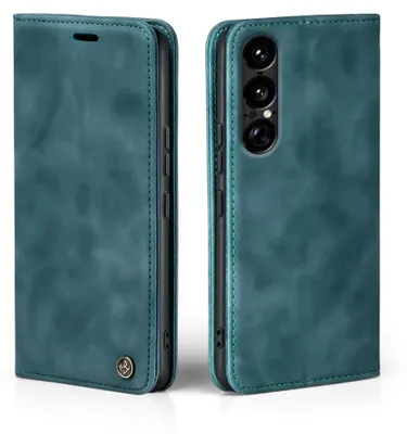 Produktbild von Handy Hülle für Sony Xperia 1 VII Klapphülle Bookcase Flip Cover Handy Tasche Etui Farbe: Petrol