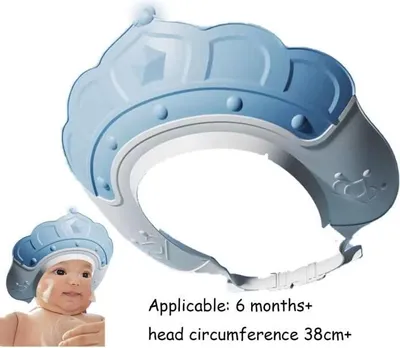 Produktbild von Baby-Badehaube, verstellbare Duschhaube, Silikon-Badevisier, Badeschutzhaube für Jungen, Mädchen und Kinder