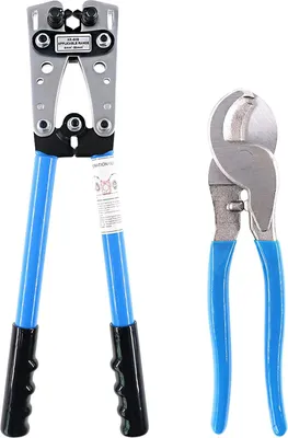 Produktbild von Kabelkrimptang mit Schneidfuntkion für 10-1/0 AWG Draht - 2 Stück