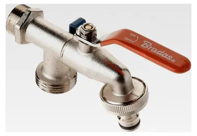 Produktbild von Duo Doppelanschluss Wasserhahn Zapfventil 3/4"