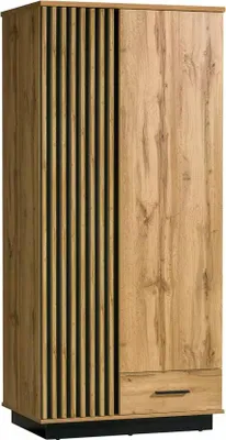 Produktbild von Kleiderschrank 90 cm CATAWBA - Wotan Eiche / schwarz