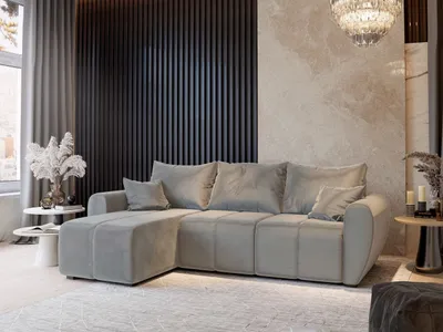 Produktbild von Masseno Ecksofa MADISON mit Schlaffunktion L-Form, Sofa mit Bettkasten, Wohnzimmersofa, Couch, Soffa, Bettsofa, Couchgarnitur- Beige, PAROS 02