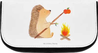 Produktbild von Mr. & Mrs. Panda kulturtäschchen Igel Grillen - Weiß - Geschenk, Lustige Sprüche, Kulturbeutel, Make-Up Tasche, Beauty Bag, Ziele, Spruch, Täschchen, Motivation