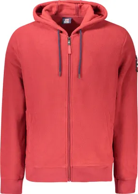 Immagine prodotto di Felpa rossa da uomo a maniche lunghe con cappuccio e zip