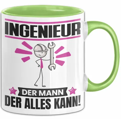 Produktbild von Ingenieur Tasse Geschenk für Ingenieur Der Mann Der Alles Kann Geschenkidee zum Geburtstag (Grün)