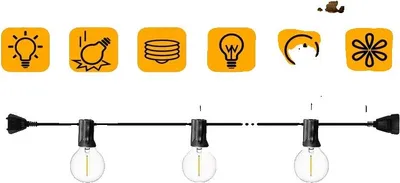 Produktbild von Außen-Lichterkette, wasserdicht, energieeffizient, 50FT 15M 25LED, EU-Stecker