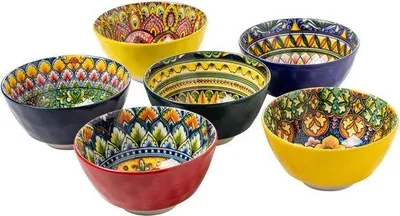 Immagine prodotto di Set da 6 coppette colorate per dessert in Vetroceramica da 360 ml