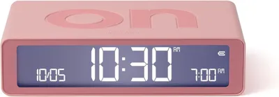 Produktbild von Digitaler Wecker mit umkehrbarer Ein/Aus-Funktion, wiederaufladbar, LCD-Display, USB-C, Schlummerfunktion, dimmbare Anzeige, Nachttischuhr