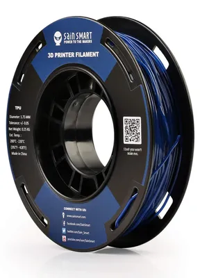 Produktbild von SainSmart flexibles TPU 3D-Druck-Filament, 1,75 mm, 250 g, Maßgenauigkeit +/- 0,05 mm, Galaxy Blue