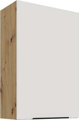 Obrázok produktu pre Vysoká horná skrinka LUNARA - šírka 60 cm, biela / dub artisan