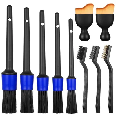 Produktbild von 10-teiliges Auto Reinigungsbürsten-Set mit 5 Detailbürsten, 2 Reinigungsbürsten, 2 Drahtbürsten und 1 Nylonbürste
