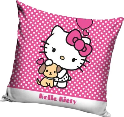 Produktbild von Hello Kitty - Punktemuster-Gefülltes Kissen AG3940 (Einheitsgröße) (Pink/Weiß)